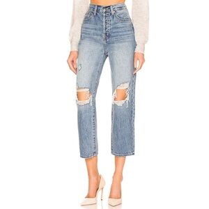 PISTOLA NEW cassie crop super high rise straight crop 27 distressed